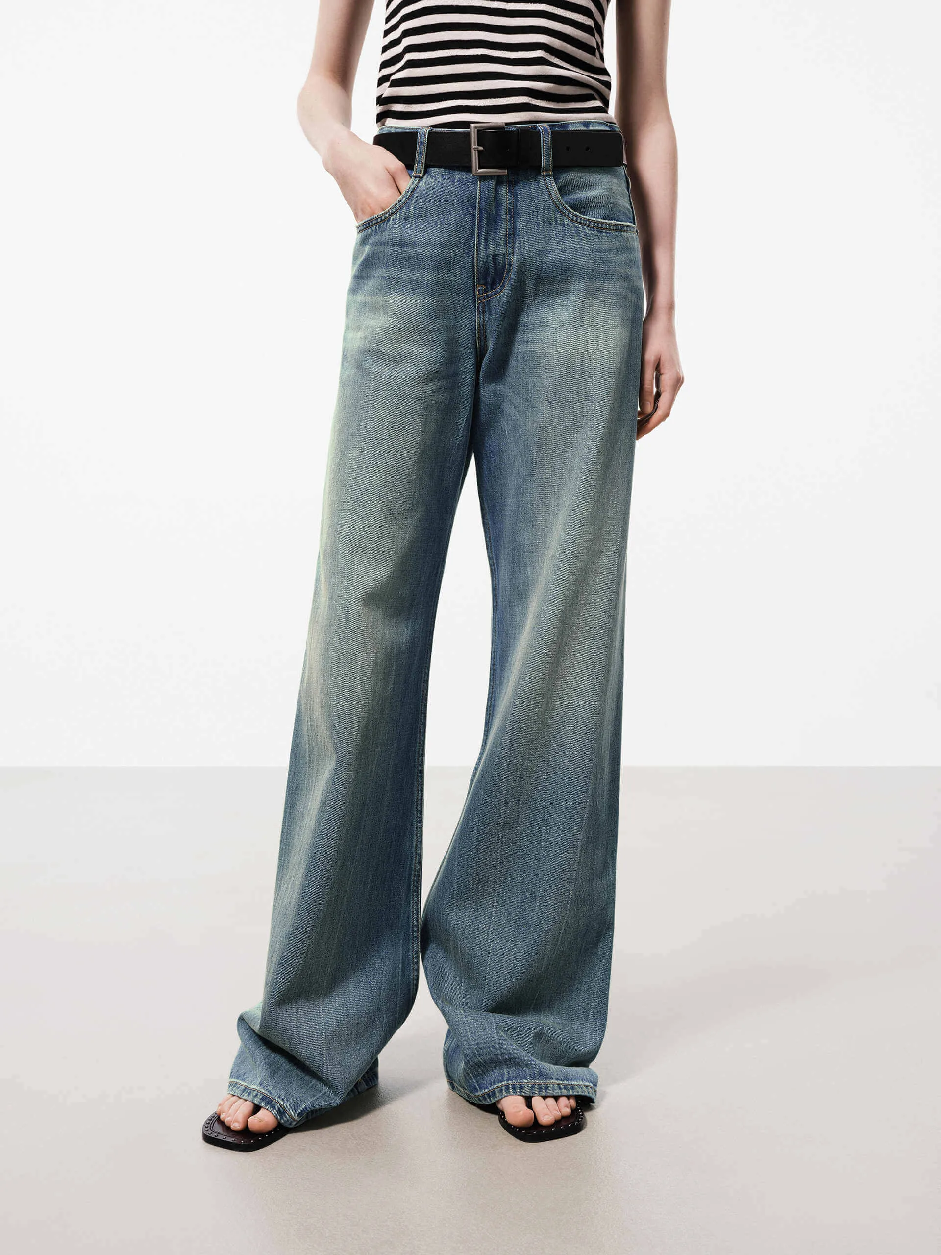 Brunch Outfit Night Out Wide Leg Cotton Jeans