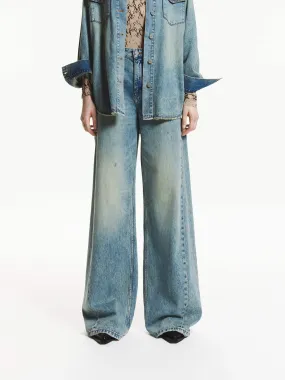 Wide Leg Tide Jeans Outdoor Adventure Adult Fashion Modern Minimalist Urban Explorer