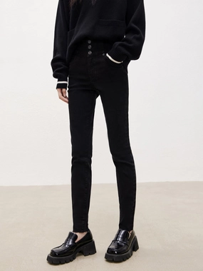 Comfortable clothing Office Friendly Wide Waistband Jeans in Skinny