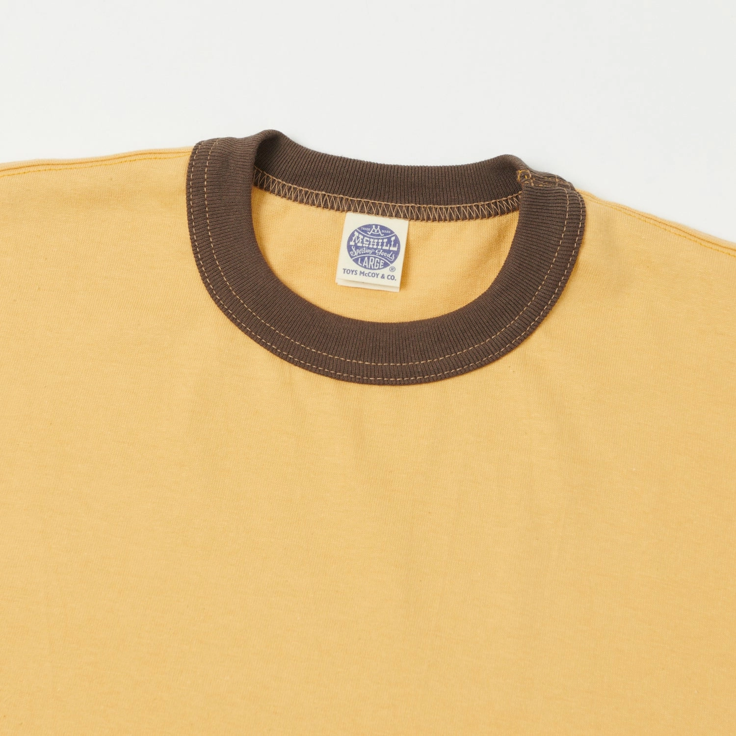 Relax Fit Design TOYS McCOY Ringer Pocket T-Shirt - Yellow/Charcoal