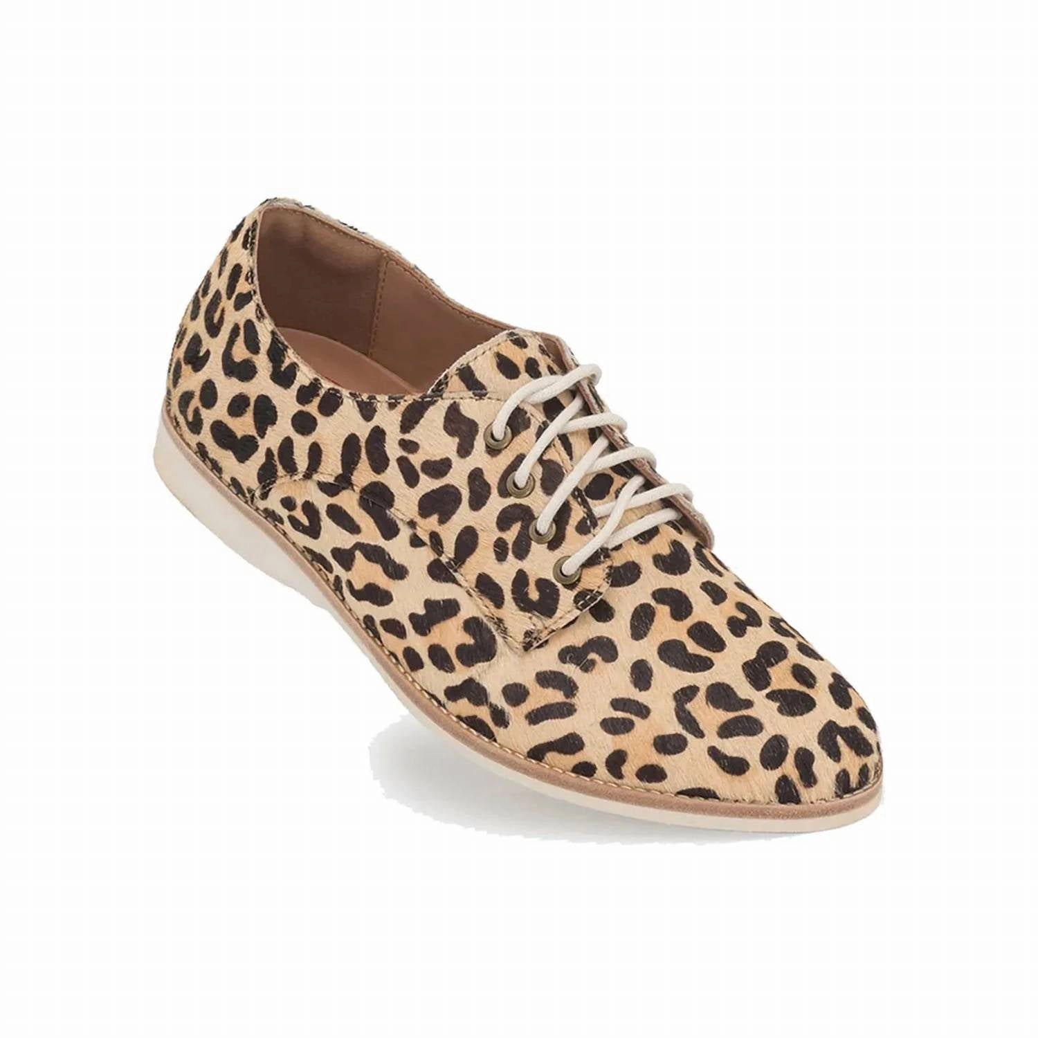 Women's Derby Shoes In Leopard Understated Oxfords