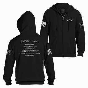 performance test Women's Mom Defined Full-Zip Hoodie - Black