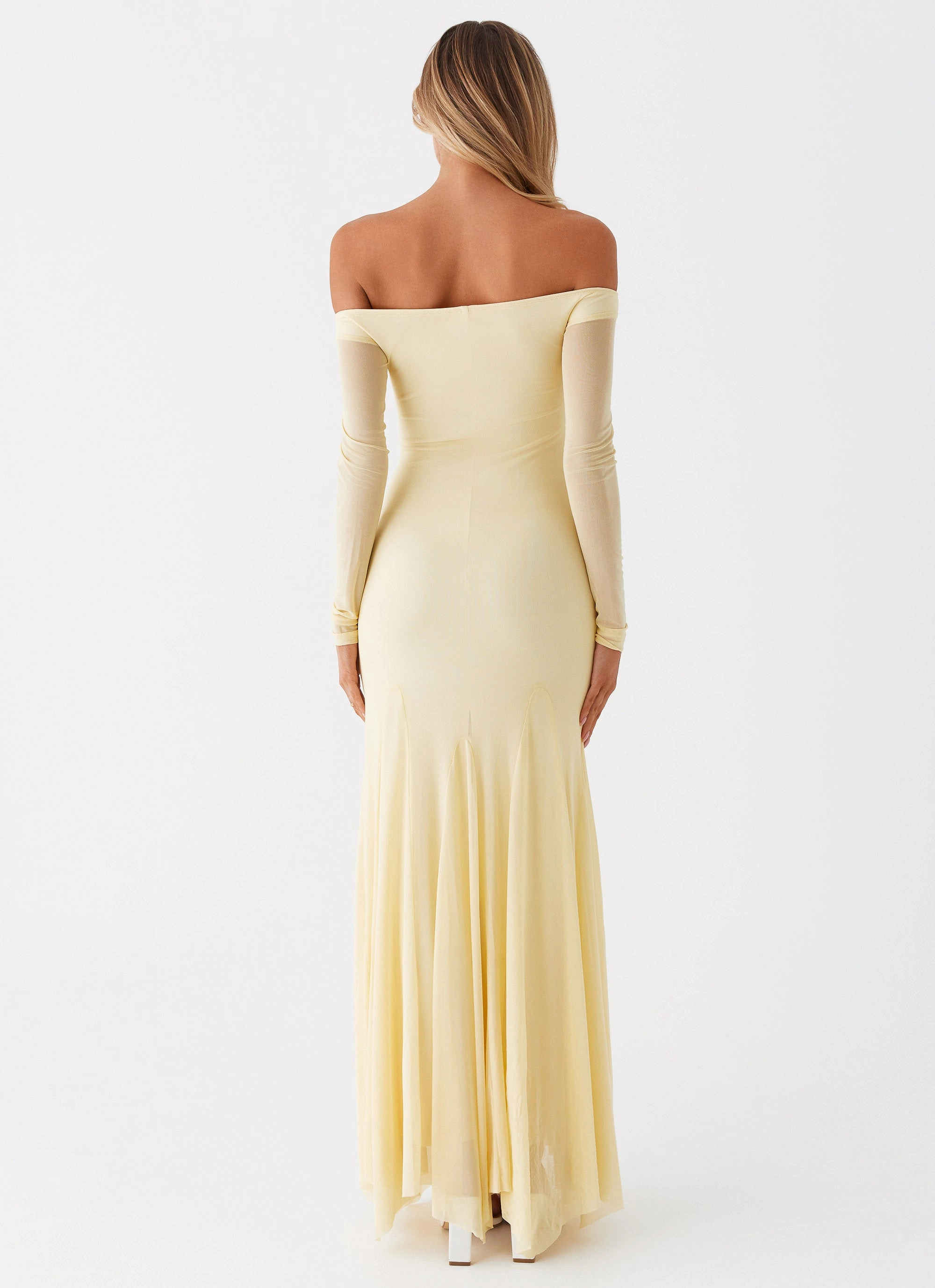 Maribel Maxi Dress - Yellow Tiered-Skirt