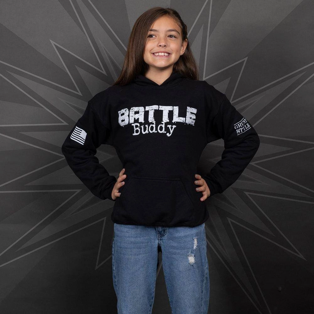 Youth Battle Buddy Hoodie - Black Cold-Weather Wear