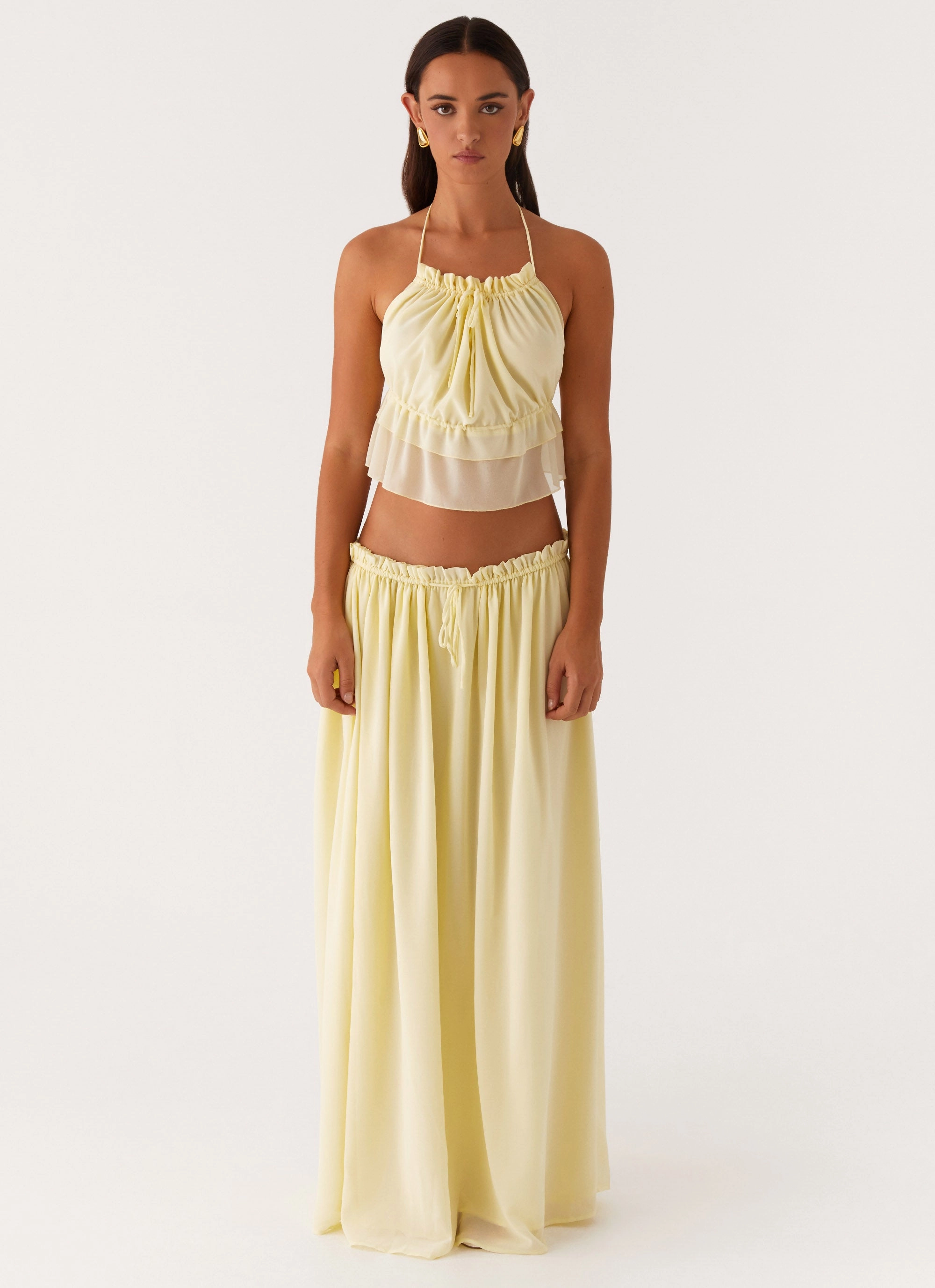 Zaya Maxi Skirt - Yellow Timeless Layer